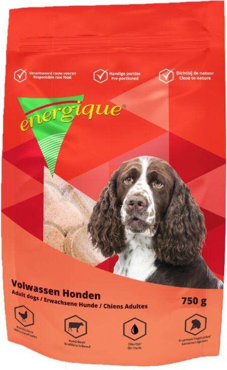 Energique Volwassen Vers Vlees Hondenvoer Kip Rund 750 gram