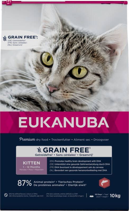Eukanuba Kitten Graanvrij- Kattenvoer Zalm 10 kg