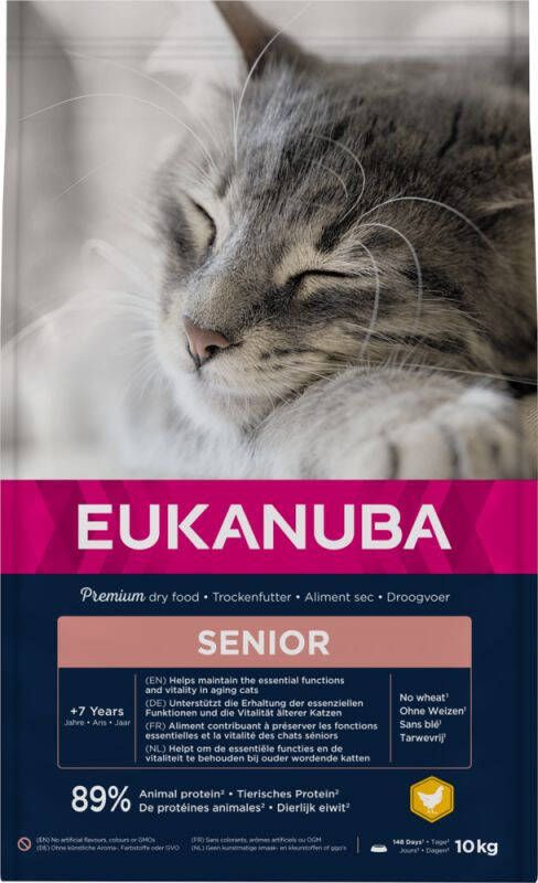 Eukanuba Senior Kattenvoer Kip 10 kg