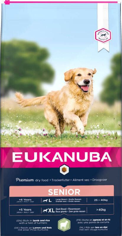 Eukanuba Senior Premium Hondenvoer Lam 12 kg