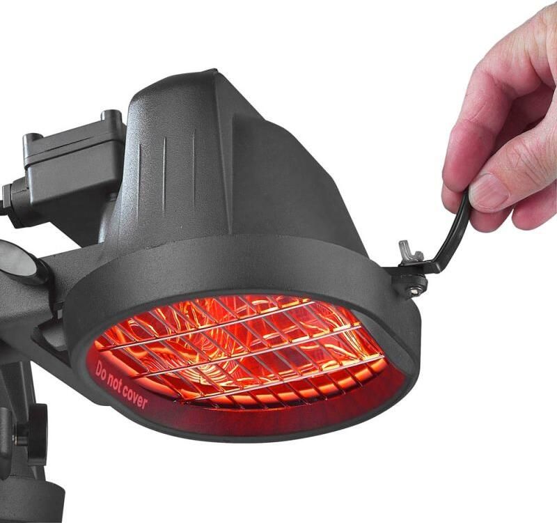 Eurom Parasol heater 1500 Terrasverwarmer elektrisch Kunststof Zwart - Foto 4