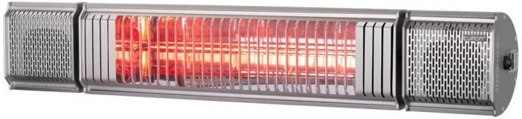 Eurom 334586 Heat & Beat Elektrische Terrasverwarmer Grijs- 2000W 740 x 130 x 135mm - Foto 2