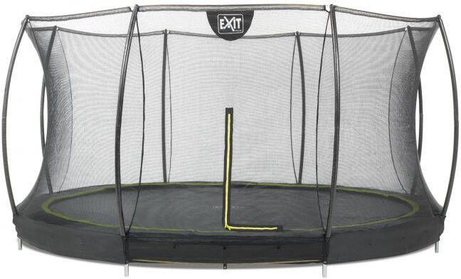 EXIT Silhouette Inground met Net Inground trampoline 427cm Zwart Rond