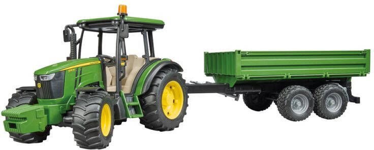 Bruder John Deere 5115M 1:16 met Trailler Miniatuur tractor