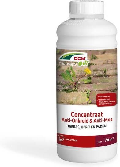 DCM Terras Oprit & Paden Concentraat Anti-Onkruid & Anti-Mos fles 1 L