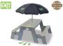 EXIT Toys EXIT Aksent zand- water- en picknicktafel (2 bankjes) met parasol en tuingereedschap - Thumbnail 4