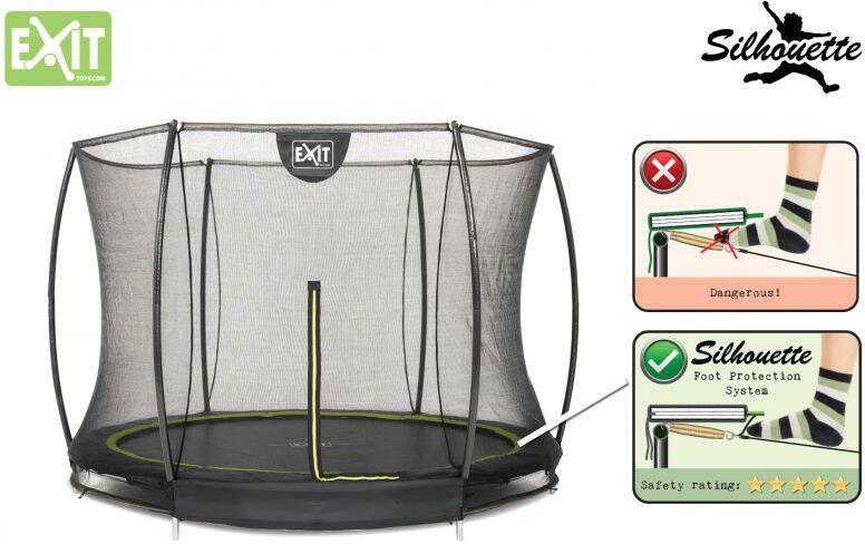 EXIT Inground trampoline 305cm Zwart Rond