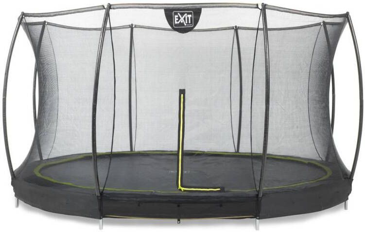 EXIT Silhouette Inground met Net Inground trampoline 427cm Zwart Rond