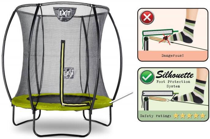 EXIT Silhouette Trampoline 183cm Limegroen Rond