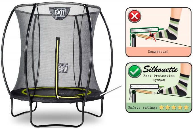 EXIT Silhouette Trampoline 183cm Zwart Rond