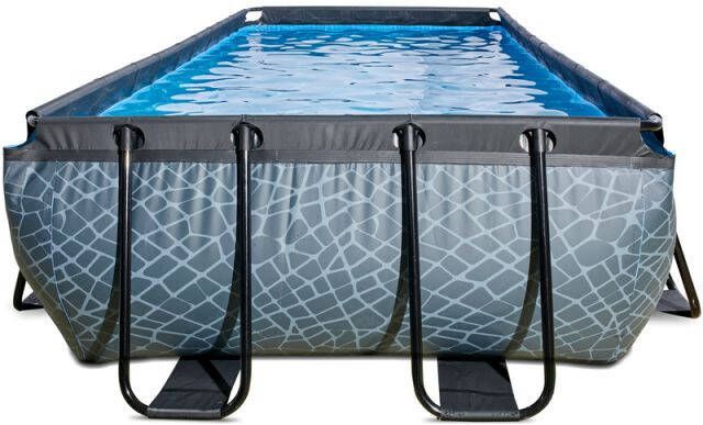 EXIT Stone Frame Pool Zwembaden Grijs 400x200x100cm Rechthoekig