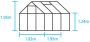 Halls Popular 86 Tuinkas Zilver 257x193x196 cm Polycarbonaat - Thumbnail 4