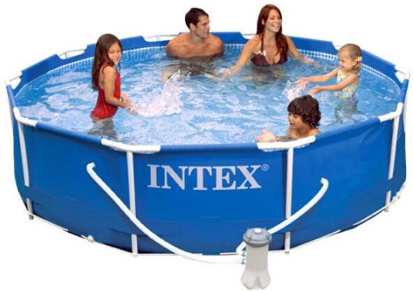 Intex zwembaden Blauw 366x76cm Rond