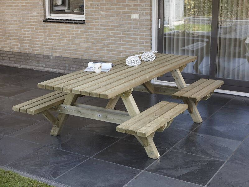 Talen Buitenmeubelen Open instap Picknicktafel 230x85x76cm