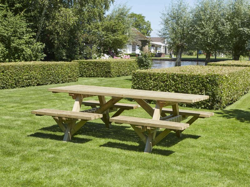 Talen Buitenmeubelen Open instap Picknicktafel 230x85x76cm