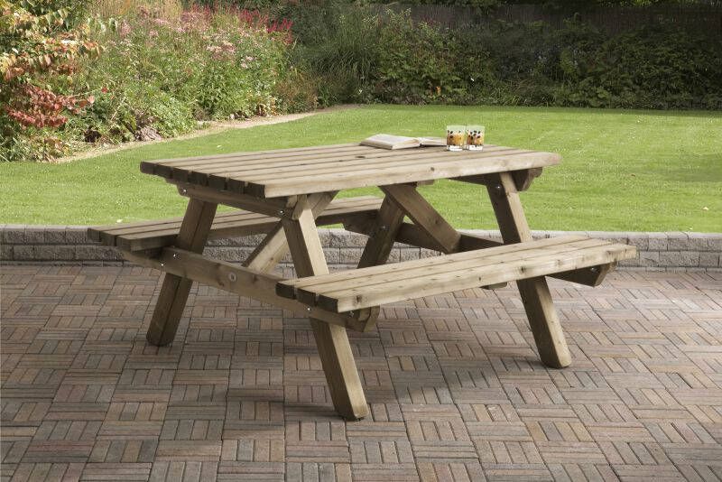 Talen Buitenmeubelen Picknicktafel 150X150X76CM