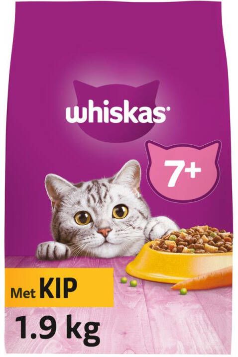 Whiskas 7+ Senior Droge Brokjes Kattenvoer Kip 1 9 kg