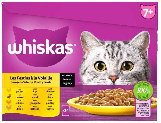 Whiskas Gevogelte Selectie 7+ Kattenvoer Gevogelte 0 024 kg