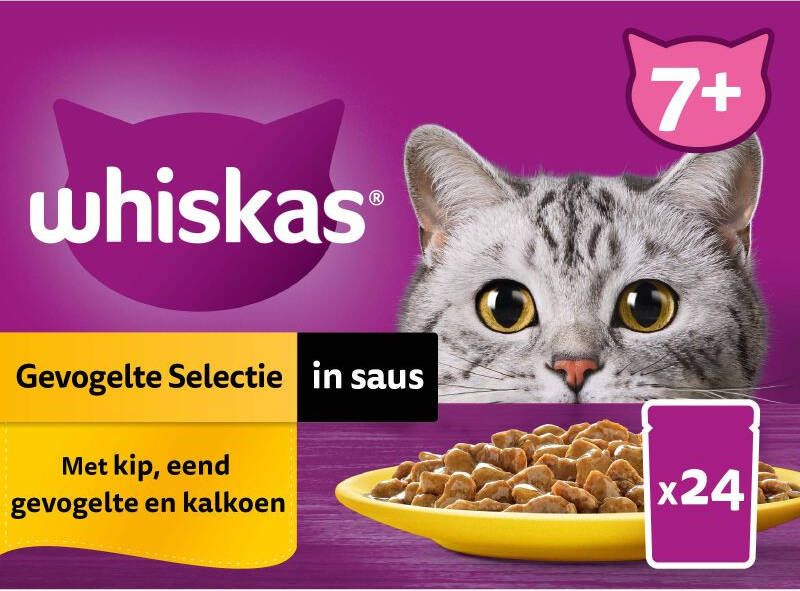 Whiskas Gevogelte Selectie 7+ Kattenvoer Gevogelte 0 024 kg