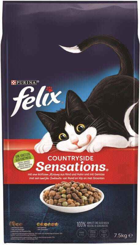 Felix Countryside Sensations Kattenvoer Rund Kip 7 5 kg