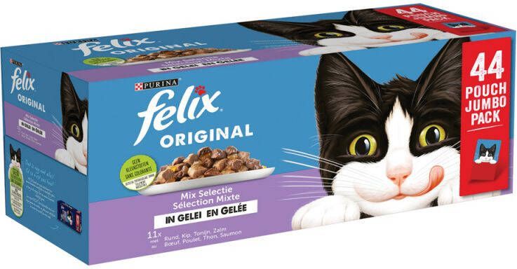 Felix Mixed Selection 44x85gr. Kattenvoer Vlees Vis 0 044 kg