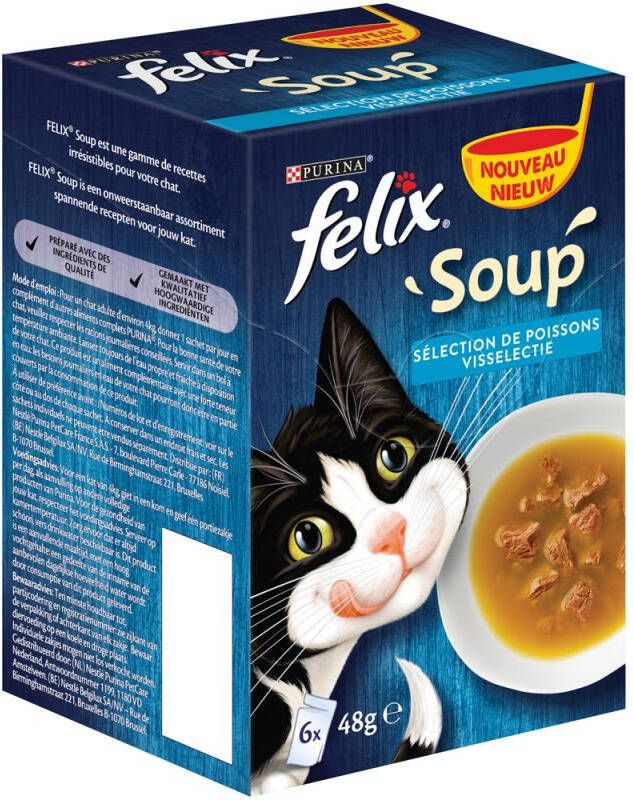 Felix Soup Vis Kattensnacks Tonijn Kabeljauw 0 006 kg