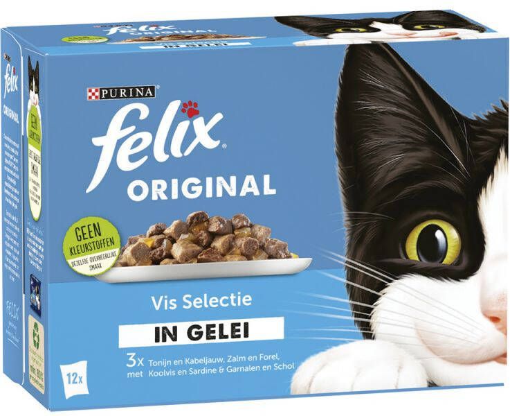 Felix Vis 12x85gr. Kattenvoer Zalm Sardine 0 012 kg