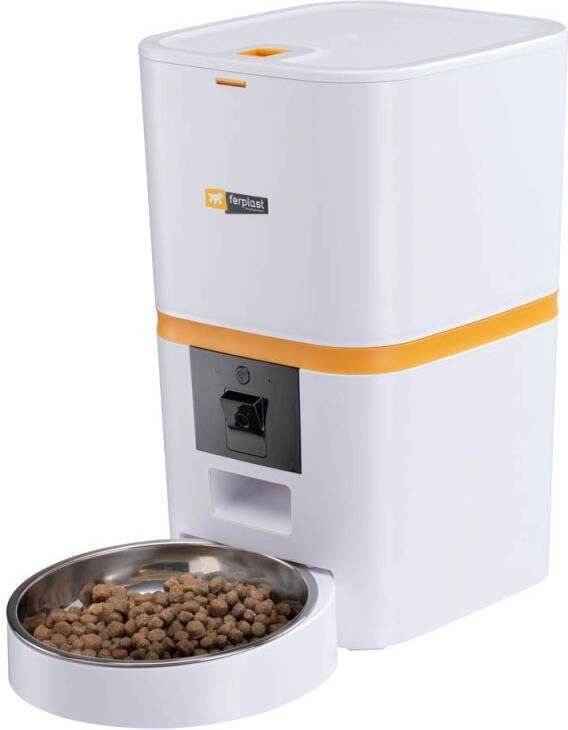 Ferplast Risto pet Smart Automatische kattenvoerbak 19x35x32 5 cm Wit Oranje