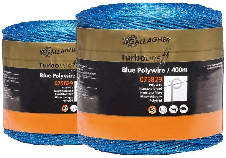 Gallagher Duopack TurboLine blauw Kunststofdraad 2x400m