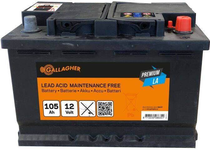 Gallagher Premium LA Batterij 105 Ah 12 V