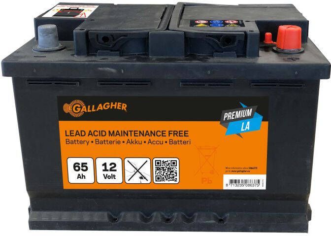 Gallagher Premium LA Batterij 65 Ah 12 V