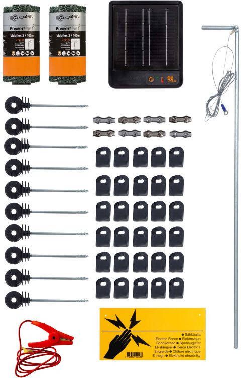 Gallagher Schutting Afrastering Katten Kit S6 Solar 50 m