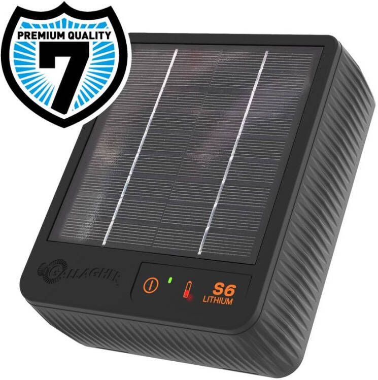 Gallagher Solar S6 Incl. Lithium Batterij solar schrikdraadapparaat 7500 V