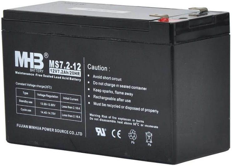 Gallagher Tbv S100 S200 en S400 Batterij 7 4Ah 12V