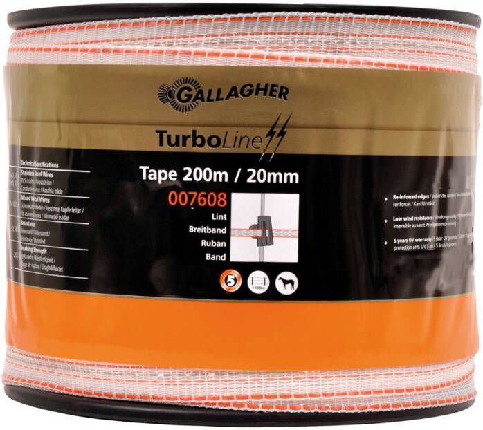 Gallagher TurboLine Lint 20mm Schriklint 200m