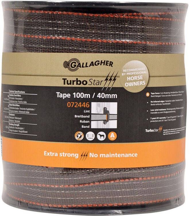 Gallagher TurboStar tape 40mm 100m (Kleur: terra)