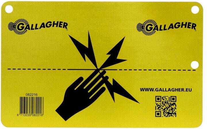 Gallagher Aluminium waarschuwingsbord (EU) (1)