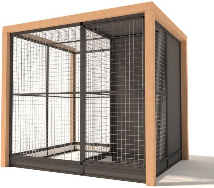 Glorenza Alfred Kattenren Aluminium Antraciet 224x190x202 cm