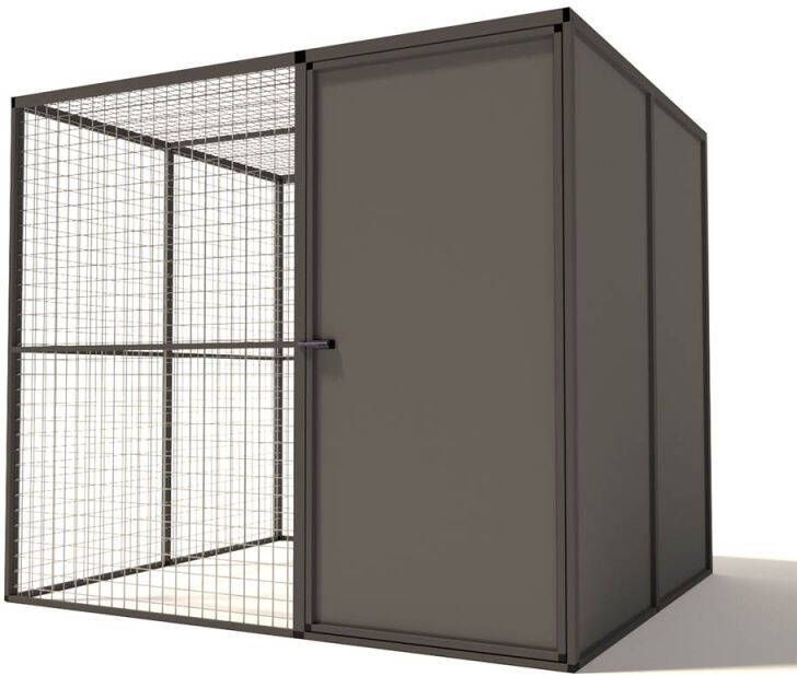 Glorenza Kattenren met sluis Aluminium Antraciet 206x176x178 cm