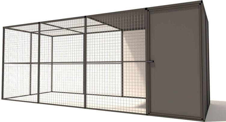 Glorenza Kattenren met sluis Aluminium Antraciet 449x176x178 cm