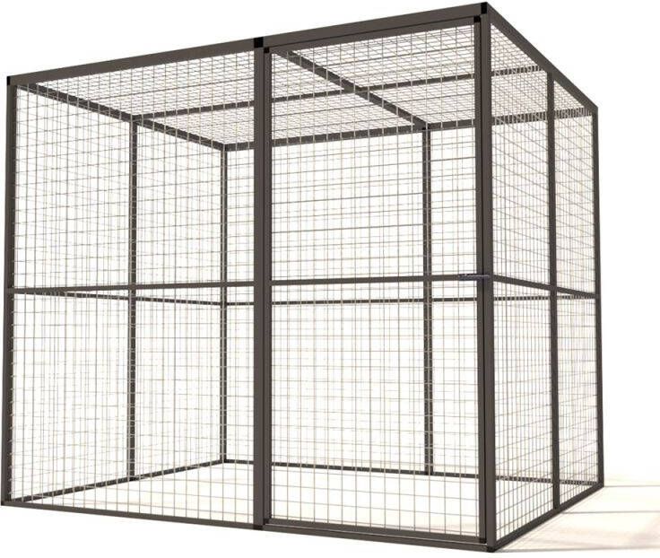 Glorenza Lilly Kattenren Aluminium Antraciet 207x176x178 cm