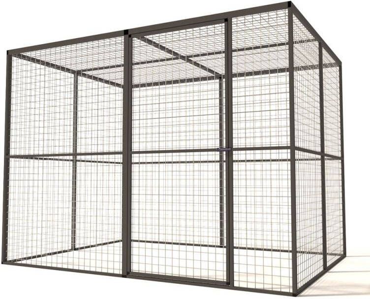 Glorenza Lilly Kattenren Aluminium Antraciet 242x176x178 cm