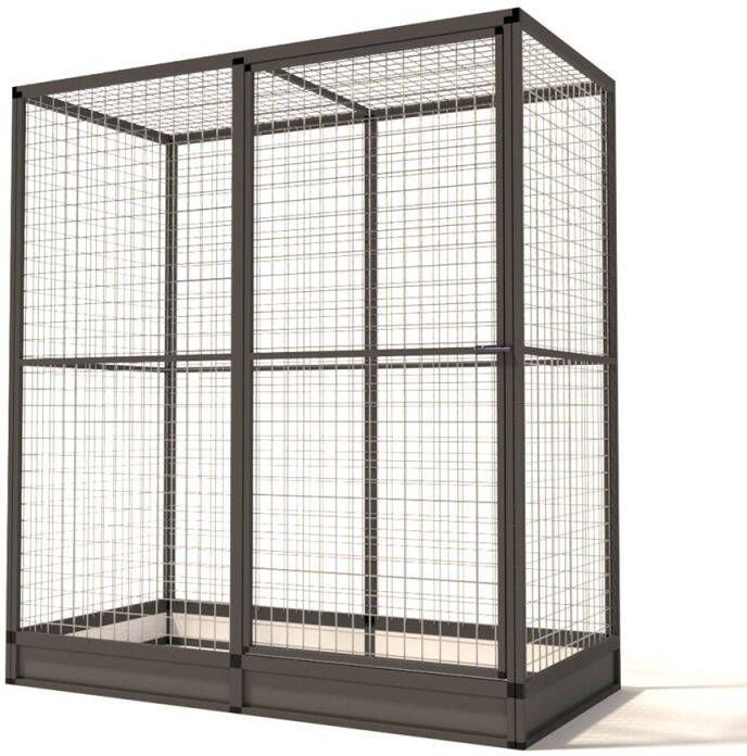 Glorenza Noa Kattenren Aluminium Antraciet 176x86x193 cm