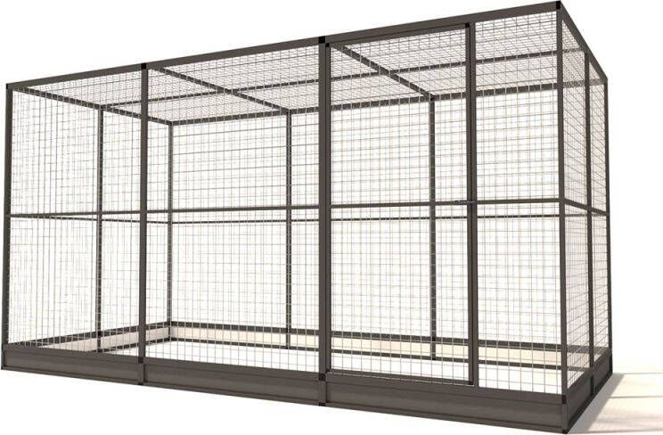 Glorenza Noa Kattenren Aluminium Antraciet 363x176x193 cm