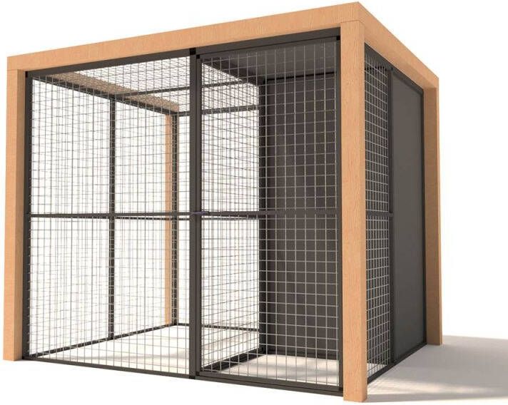Glorenza Noor Kattenren Aluminium Antraciet 224x190x187 cm