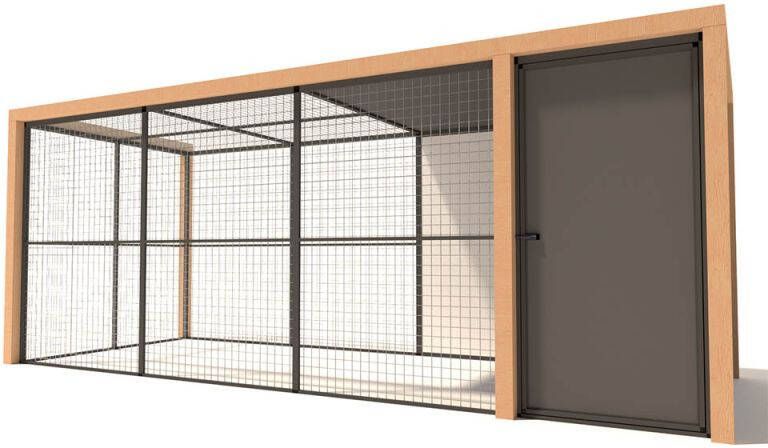Glorenza Noor Kattenren met sluis Aluminium Antraciet 475x190x187 cm