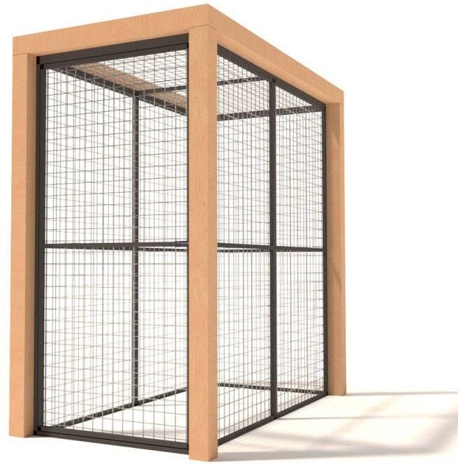 Glorenza Olivia Kattenren Aluminium Antraciet 103x190x187 cm