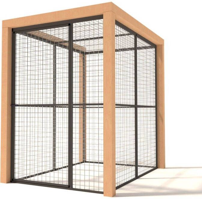 Glorenza Olivia Kattenren Aluminium Antraciet 139x190x187 cm