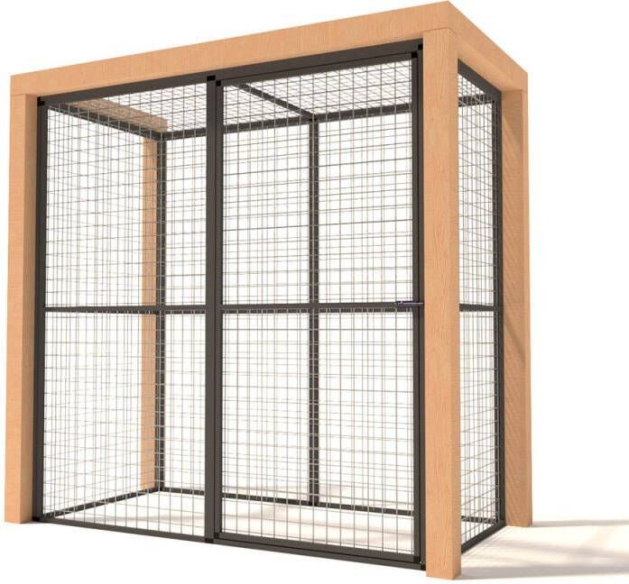 Glorenza Olivia Kattenren Aluminium Antraciet 193x99x187 cm