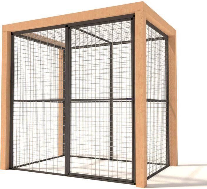 Glorenza Olivia Kattenren Aluminium Antraciet 194x135x187 cm